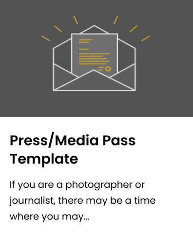 Press/Media Pass Template